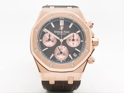 AP0974C - Royal Oak Chrono 26240 Wt RG/LE Brwn/Stk DDF DD4401 watch cover